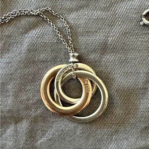 Tiffany & Co. Silver and Gold Ring Necklace